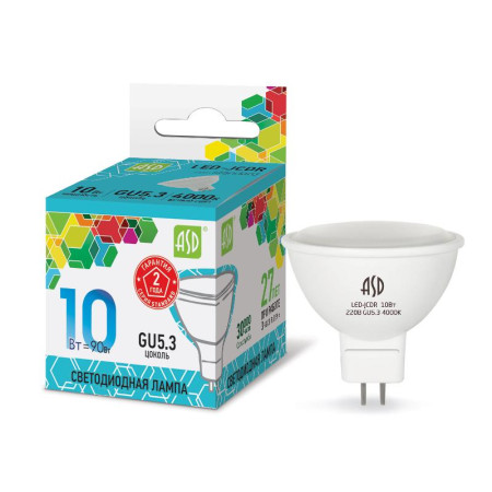 Лампа светодиодная LED-JCDR-standard 10Вт 230В GU5.3 4000К 900Лм