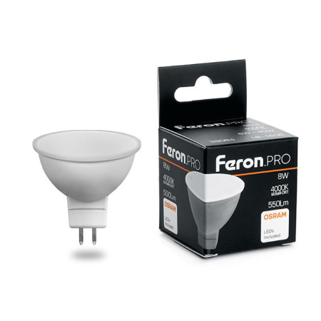 Лампа светодиодная .PRO LB-1608 MR16 G5.3 8W 4000K OSRAM LED