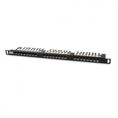 Патч-панель PPHD-19-24-8P8C-C6-110D высокой плотности 19", 0.5U, 24 порта RJ-45, категория 6, Dual IDC