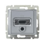 Valena Алюминий Розетка HD15+Jack 3,5