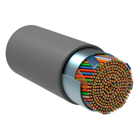 Кабель связи витая пара F/UTP, кат.5E 50х2х24AWG solid, LSZH, 305м, серый