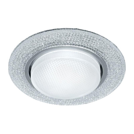 Светильник потолочный встраиваемый со светодиодной подсветкой 20LED*2835 SMD 4000K, 15W GX53, без лампы, прозрачный, хром CD4046