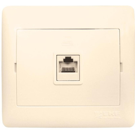 Розетка RJ-45 1-мест. 1А 120В беж. София Simple