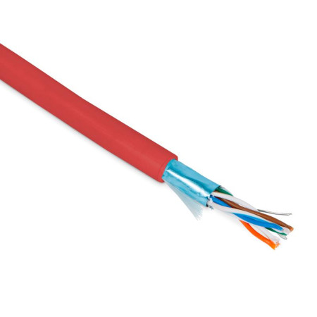 FUTP4-C5E-P26-IN-PVC-RD-100 (100 м) Кабель витая пара, экранир. F/UTP, категории 5e, 4 пары(26 AWG), многожил. (patch), PVC