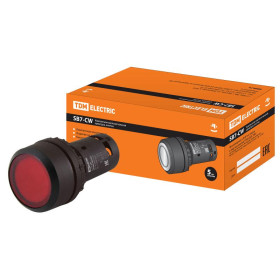 Кнопка SB7-CW3465-24V(LED) d22мм 1з+1р красная