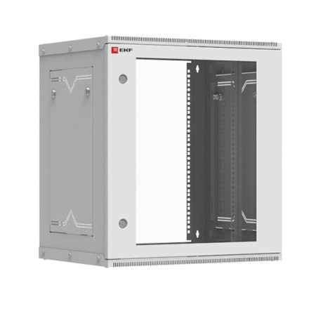 Шкаф телекоммуникационный настенный разборный 12U (600х350) дверь стекло, Astra A серия EKF Basic