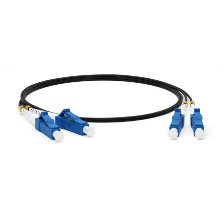 Патч-корд FC-D2-9-LC/UR-LC/UR-H-2M-LSZH-BKвол.-оптич.(шнур) SM 9/125 (OS2),LC/UPC-LC/UPC,2.0мм,duplex,LSZH,2м,черн.
