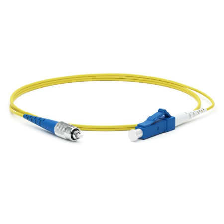 Патч-корд FC-S2-9-FC/UR-LC/UR-H-2M-LSZH-YL волоконно-оптический (шнур) SM 9/125 (OS2), FC/UPC-LC/UPC, 2.0 мм, simplex, LSZH, 2 м