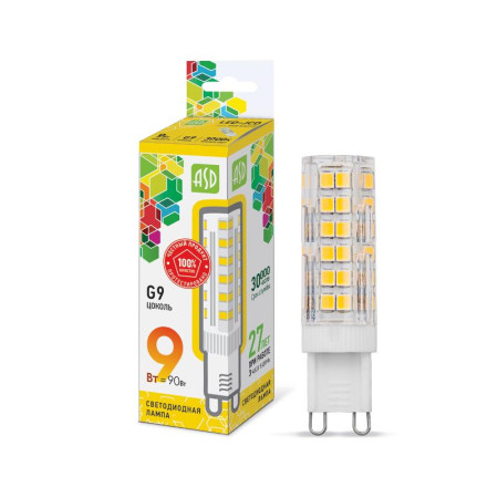 Лампа светодиодная LED-JCD-standard 9Вт 230В G9 3000К 810Лм