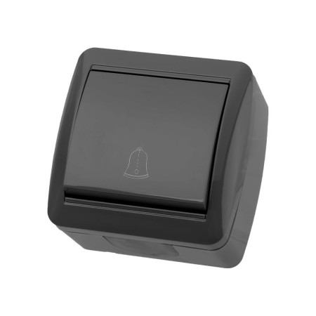 Кнопка звонковая открытой установки IP44 6А серая "Селигер"