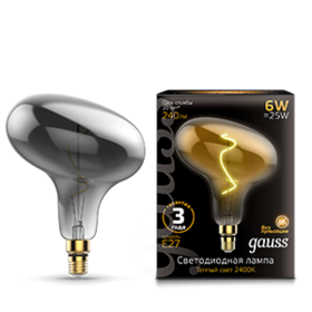 Лампа светодиодная LED Vintage Filament Flexible FD180 6W E27 220*280mm Gray 2400K 1/6