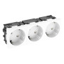 Розетка тройная 33° Modul45connect, с з/к, 250 В, 16A (белый) (STD-D3C RW3)