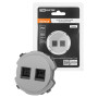 Розетка телефонная RJ11 + компьютерная RJ45 платина, "Байкал"