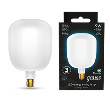 Лампа светодиодная Filament V140 9W 890lm 4100К Е27 milky LED 1/6