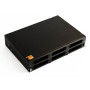 Бокс оптич.FO-19V-2U-6xSLT-W130H30-48UN-BK ун.19"выд.,с пол.,от8до48п.(SC,duplexLC,ST,FC),со сп.пл.,б.пиг.и пр.ад.,2U,чер.