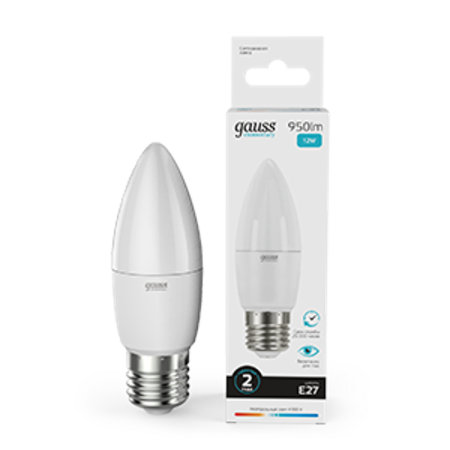 Лампа светодиодная Elementary Свеча 12W 950lm 4100K E27 LED 1/10/100