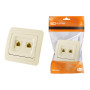 Розетка компьютерная RJ-45 + TФ (RJ-11) сл. кость "Валдай"