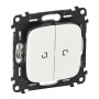 Valena ALLURE DIY Белый Переключатель 2-клавишный с подсветкой 10А 250В