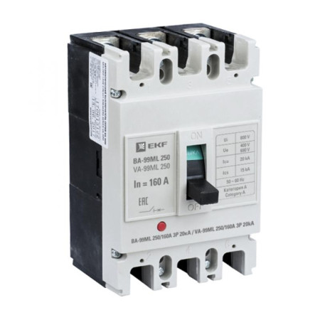 Автоматический выключательВА-99М 250/160А 3P 20кА EKF Basic