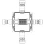 Взрывозащищенная клеммная коробка из полиэстера TBE-P-05-(12xCBC.2)-1xKA4MHK(A)-1xKA3MHK(B)-1xKA4MHK(C)-1xKA3MHK(D)1Ex e IIC Т5 