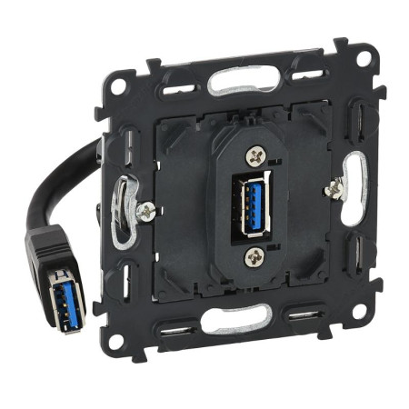 Valena Мех IN'MATIC Розетка USB 3.0 с подключенным кабелем 15см и разьемом