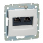 Valena Белый Розетка комп(RJ45) 2-ая 5кат.крепление винт(без лапок)