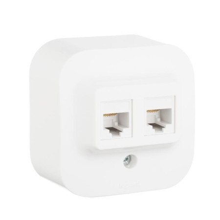 Quteo Белый Розетка 2XRJ45 кат5е UTP
