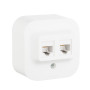 Quteo Белый Розетка 2XRJ45 кат5е UTP