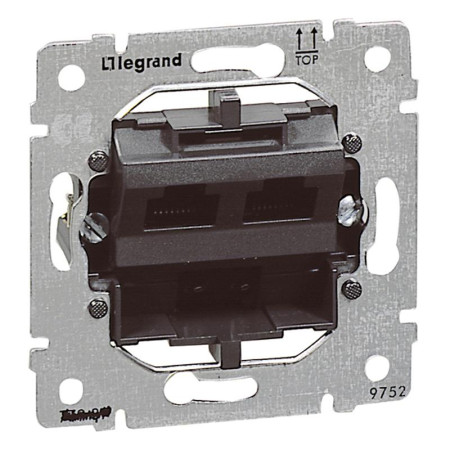 PRO21 Розетка комп. 2-ая 6 кат UTP (RJ45) без лапок (крепление винтами)