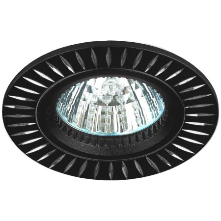 Светильник встраиваемый под лампу KL31 AL/BK MR16,12V/220V, 50W черный/серебро