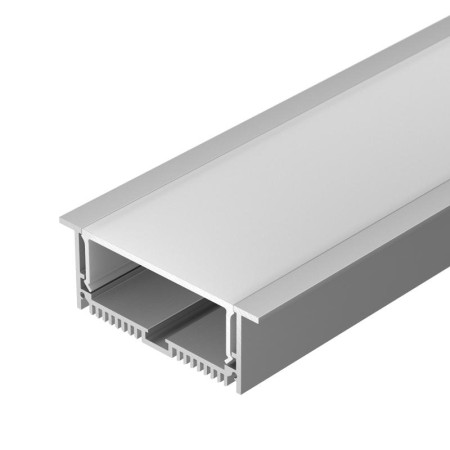 Профиль алюминиевый для светодиодной ленты с экраном SL-LINIA88-F-2500 ANOD+OPAL