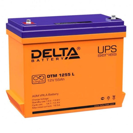 Акумуляторная батарея UPS серии DTM 1255 L 12В/55Ач