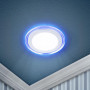 Светильник точечный встраиваемый светодиодный LED 3 6Вт 4000К белый круг с синей подсветкой
