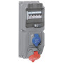 Встраиваемая розетка Hypra - IP 44 - 3К+Н+З - 32 А - пластик