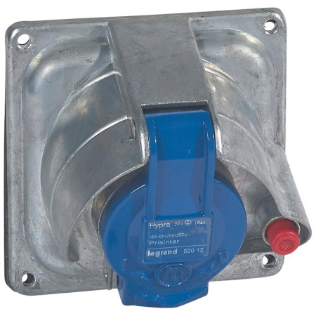 Встраиваемая розетка Hypra Prisinter - IP 44/55 - 2К+З - 16 А - металл