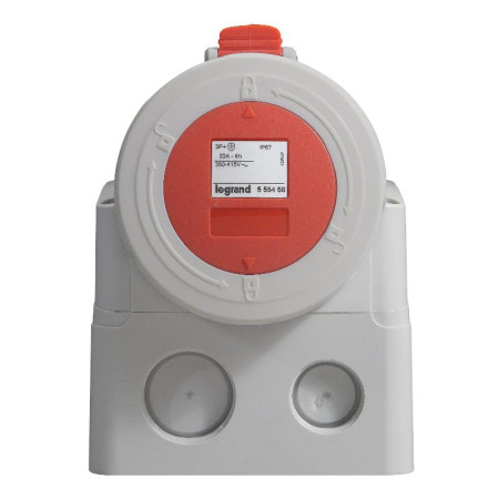 Розетка накладная - P17 Tempra Pro - IP 66/67 - 380/415 В~ - 32 A - 3К+З