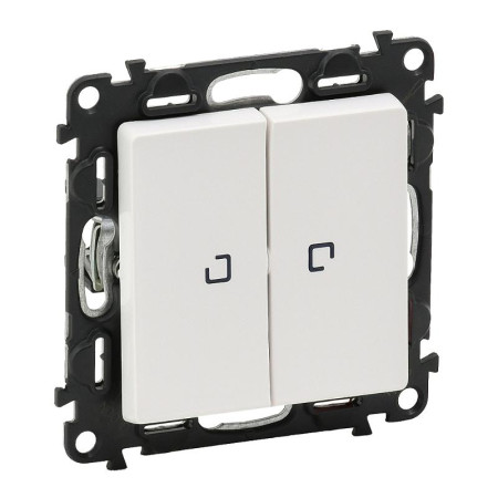 Valena LIFE DIY Белый Переключатель 2-клавишный с подсветкой 10А 250В
