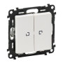Valena LIFE DIY Белый Переключатель 2-клавишный с подсветкой 10А 250В