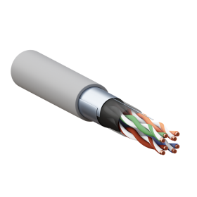 Кабель витая пара TERACOM PRO Cat.5E F/UTP 4 пары solid 24AWG цвет серый упак. 305м