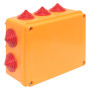 Коробка огнестойкая 190х140х70мм IP55, 3 двойных клеммника 1,5-25 мм2