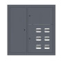 Щит этажный 6 кв. слаботочка слева RAL7024 (1000х950х150)  PROxima
