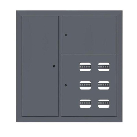 Щит этажный 6 кв. слаботочка слева RAL7024 (1000х950х150)  PROxima