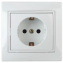 1Э-202-01 Intro Розетка 2P+E Schuko, 16А-250В, СУ, б.л., Plano, белый