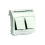 Компьютерная розетка RJ-45. кат.5Е (2 разъема PcNET). слон. кость. 2мод.