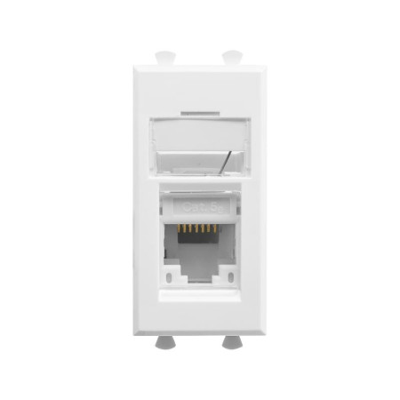 Компьютерная розетка "Белое облако" "Avanti" RJ-45 модульная,кат. 5е , 1 мод