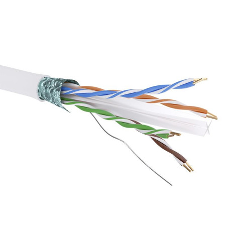 Кабель CAT 6, F/UTP, Hг(A)-LSLTx, бухта 305м, белый