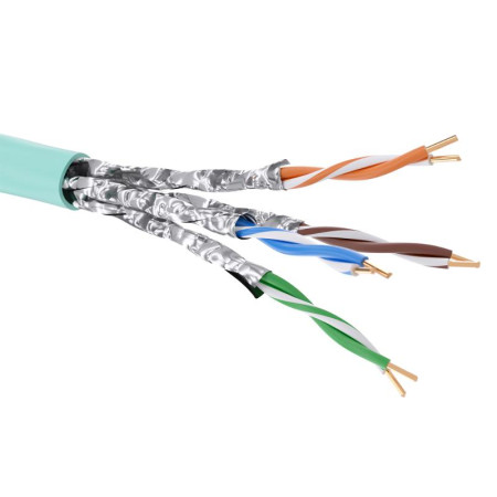 Кабель CAT 6A, U/UTP Application, нг(А)-LSLTx, бухта 500м, аква