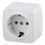3-202-01 Intro Розетка 2P+E Schuko, 16А-250В, IP20, ОУ, Polo, белый