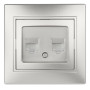 1-304-03 Intro Розетка информационная 2xRJ45, СУ, Plano, алюминий
