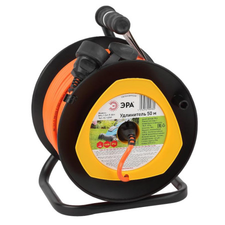 Удлинитель силовой ЭРА RPx-1-2x1.5-50m на п. катушке б/з 1 гн 50м ПВС 2x1.5